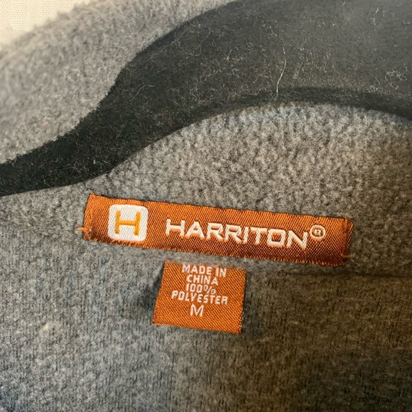 Harriton Dark Grey Womens Drawstring Waist Zip Up Pockets Jacket Size M - Picture 6 of 6